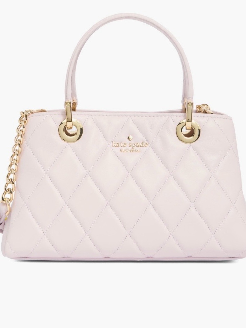 Kate Spade Pale Amethyst Small Carey Quilted Leather Satchel NWT